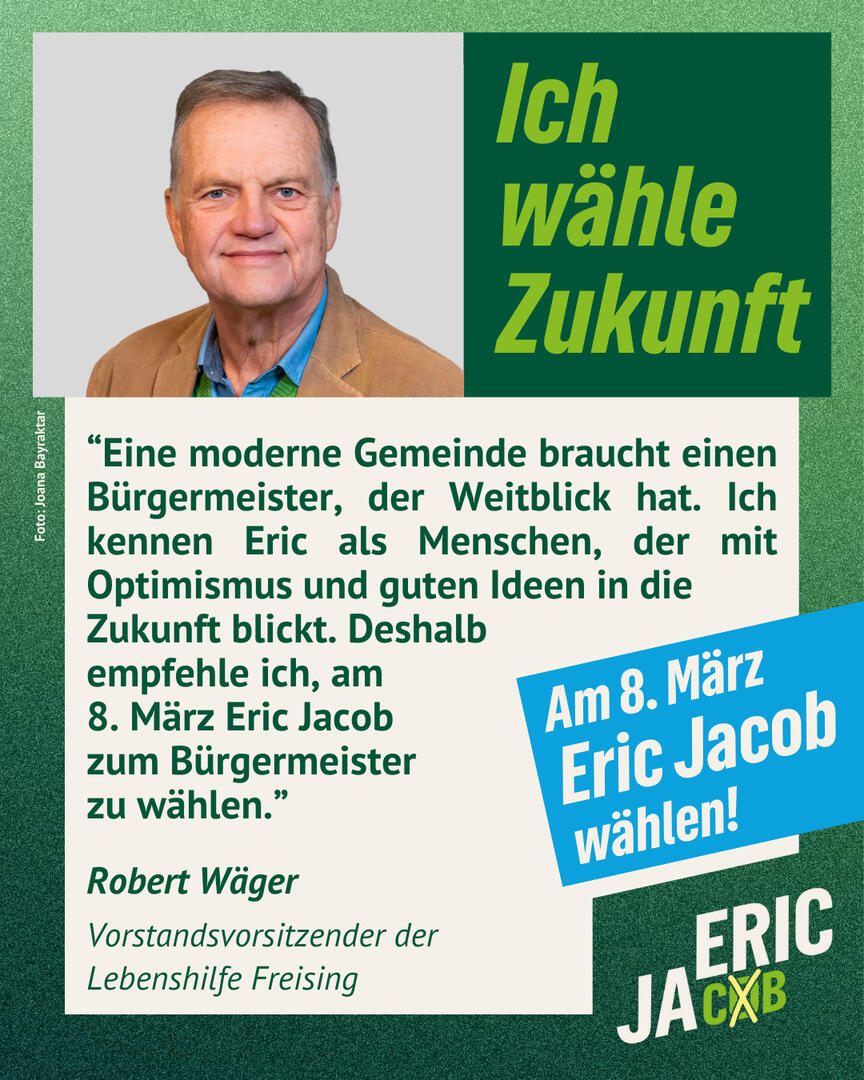 Robert Wäger Vorstandsvorsitzender der Lebenshilfe Freising